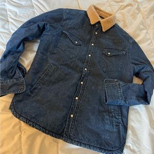 Taylor Stitch Western Shirt Jacket Size 38 / Small Sherpa Lined